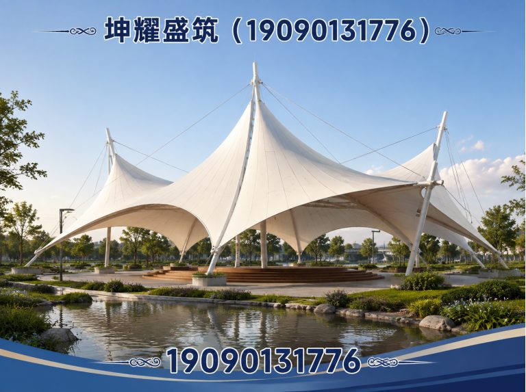 新疆膜结构车棚展示图